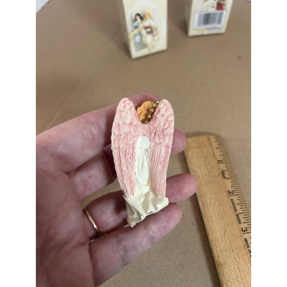 Polystone Angel Ceiling Fan Pull Chain Set Vintage 2.5in Figurine Decor Lot (2) - Picture 8 of 10